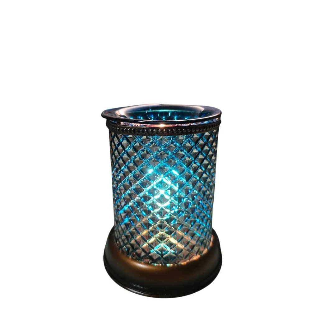 Scentsy lampshade Collection Blue Diamond Shade‎ & Broad Base Wax Melt Warmer